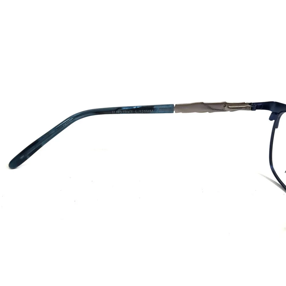 Ellen Tracy Petite Eyeglasses Frames SHIMA NAVY Blue Silver Cat Eye 49-16-125
